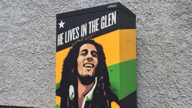 Bob Marley artwork, by Garrett Joyce and the Peoples Republic of Cork. Bob Marley artwork, by Garrett Joyce and the Peoples Republic of Cork.