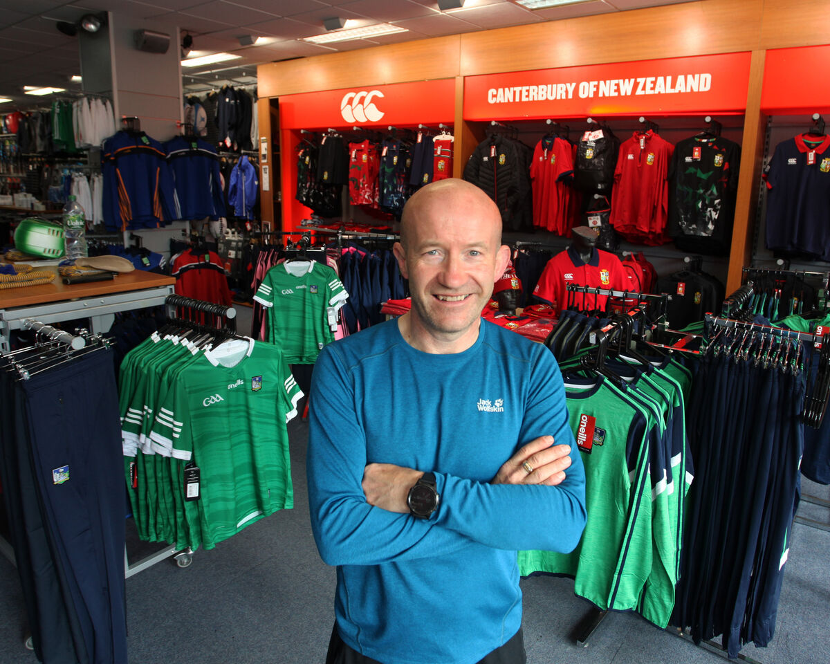 Steve Gleeson, Gleeson Sports Scene, Upper William Street, Limerick: 'Everyone is flat out inside, and we are fairly happy with how things are going.' Picture: Brendan Gleeson Steve Gleeson, Gleeson Sports Scene, Upper William Street, Limerick: 'Everyone is flat out inside, and we are fairly happy with how things are going.' Picture: Brendan Gleeson