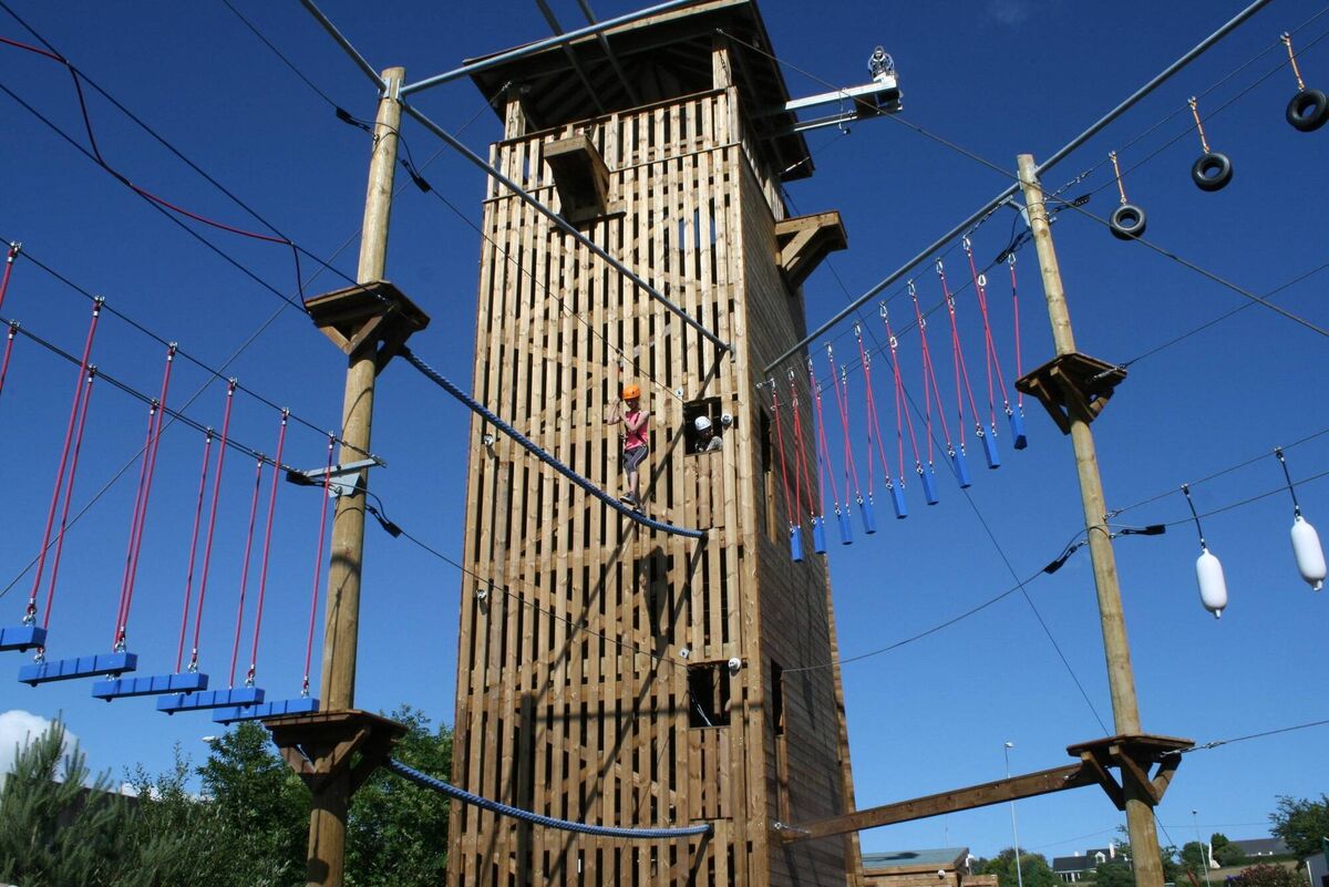 The power fan jump at Clonakilty Adventure Centre. The power fan jump at Clonakilty Adventure Centre.