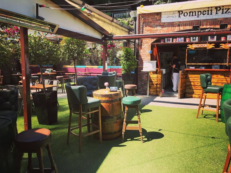 The Franciscan Well Beer Garden.