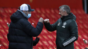 <p>Liverpool manager Jurgen Klopp supported Manchester United counterpart Ole Gunnar Solskjaer’s decision to play a weakened side (Phil Noble/PA)</p>