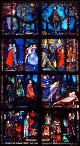 Harry Clarke's stained glass Geneva Window, in the Wolfsonian Museum in Florida