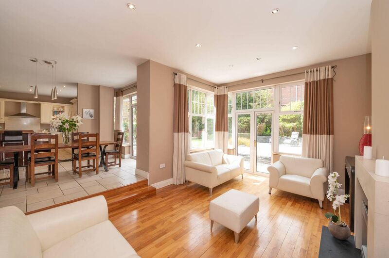 Step down family room