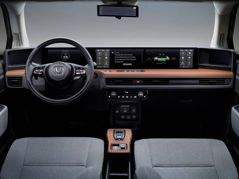Futuristic interior of the Honda e Futuristic interior of the Honda e