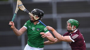 <p>TOO CLOSE FOR COMFORT: Limerick’s Gearóid Hegarty is tackled by Galway’s Adrian Tuohey during yesterday’s Allianz HL Division 1 Group A game at Pearse Stadium. Galway showed how important it is to win that middle-eight battle, writes our columnist. 	<span class="contextmenu emphasis CaptionCredit">Picture: Piaras Ó Mídheach/Sportsfile</span>
            </p>