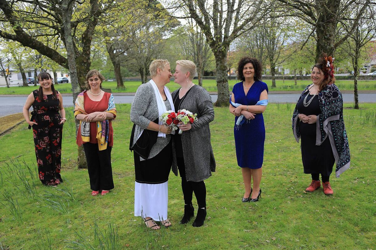 Breeda Lyne, left, and Frances Neeson with guests Breeda Lyne, left, and Frances Neeson with guests