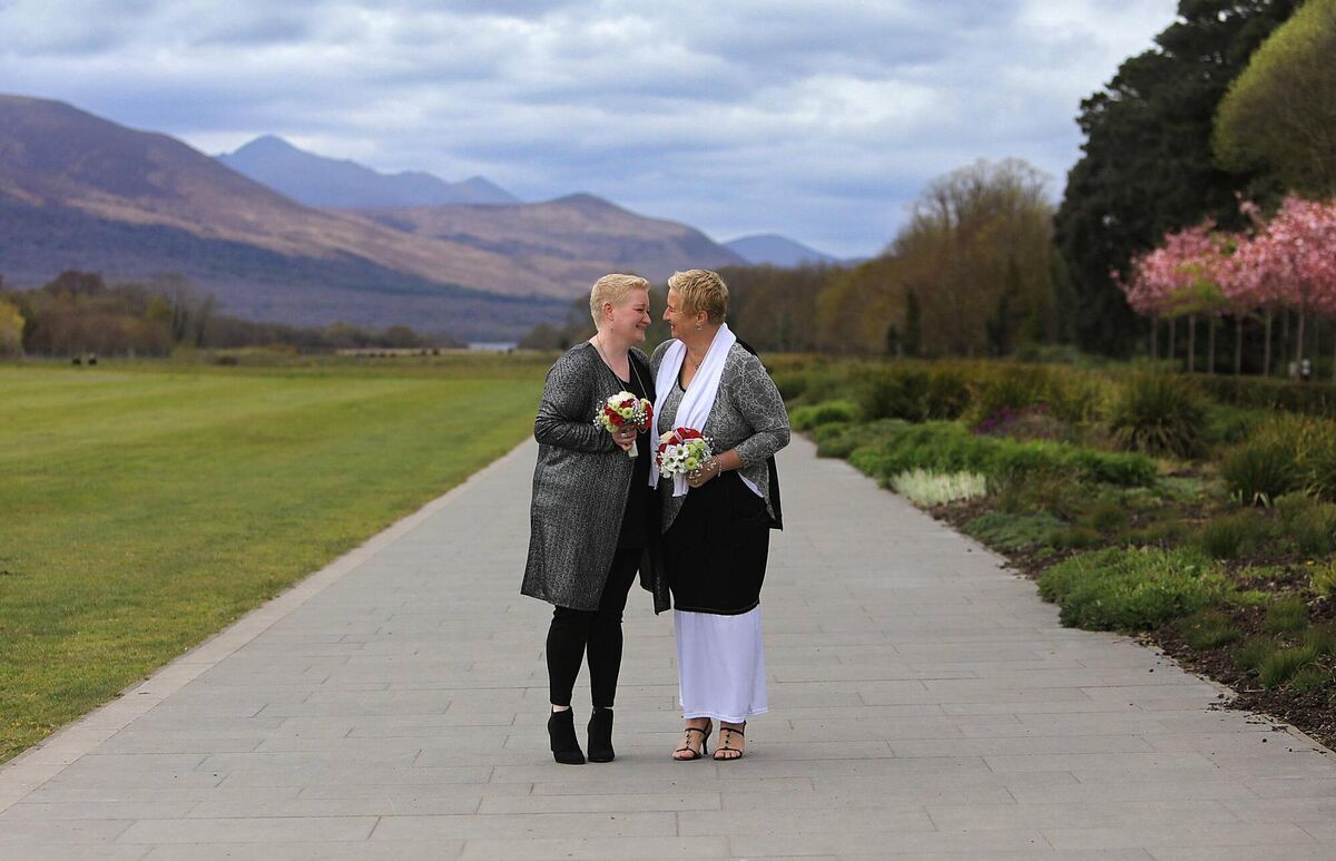 Frances Neeson, left, and Breeda Lyne, in Killarney House and Gardens. Pictures: Valerie O'Sullivan Frances Neeson, left, and Breeda Lyne, in Killarney House and Gardens. Pictures: Valerie O'Sullivan