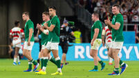 Conor Murray and Peter O'Mahony dejected after the game 28/9/2019