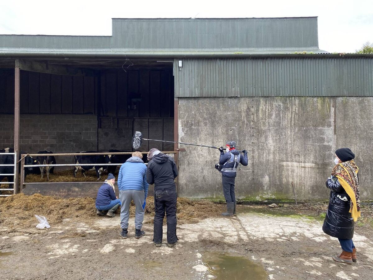 Katie Starsmore from Teagasc demonstrating the special feeds being trialed as part of the FZC project to reduce methane emissions from cows. Katie Starsmore from Teagasc demonstrating the special feeds being trialed as part of the FZC project to reduce methane emissions from cows.