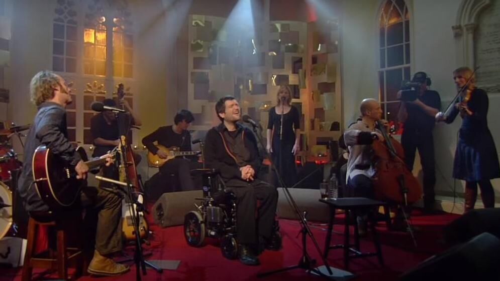 Fergus O'Farrell and Interference at the Live In Dingle session for Other Voices. 