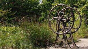 <p> Cast iron comes in various guises, including agricultural and industrial pieces such as this antique pump, finished in a protective wax to keep its colour correct.</p>