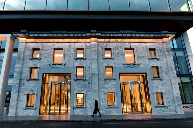 Retained limestone warehouse facade at NSQ1