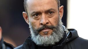 <p>File photo dated 19-05-2021 of Wolverhampton Wanderers manager Nuno Espirito Santo prior to kick-off during the Premier League match at Goodison Park, Liverpool.  </p>