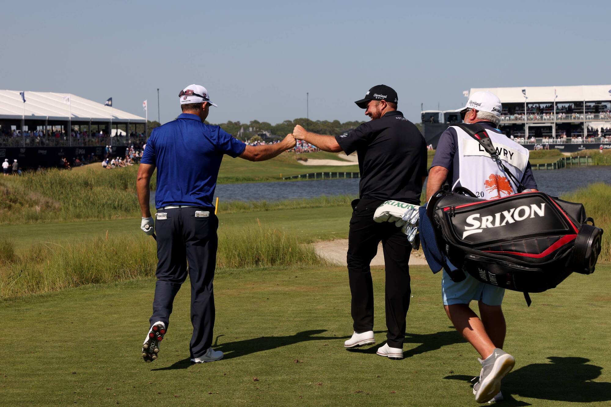 ‘It was so much fun’: Pádraig Harrington and Shane Lowry charge into PGA Championship top-five