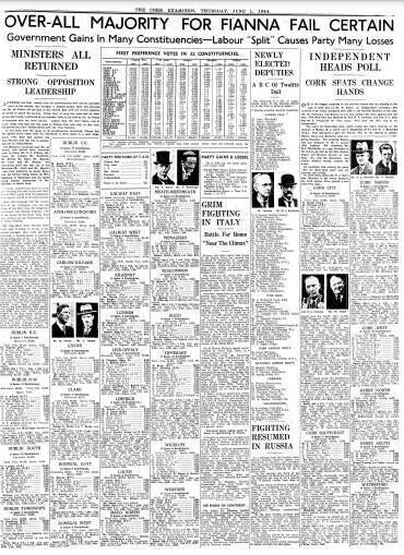 Election coverage from 1944