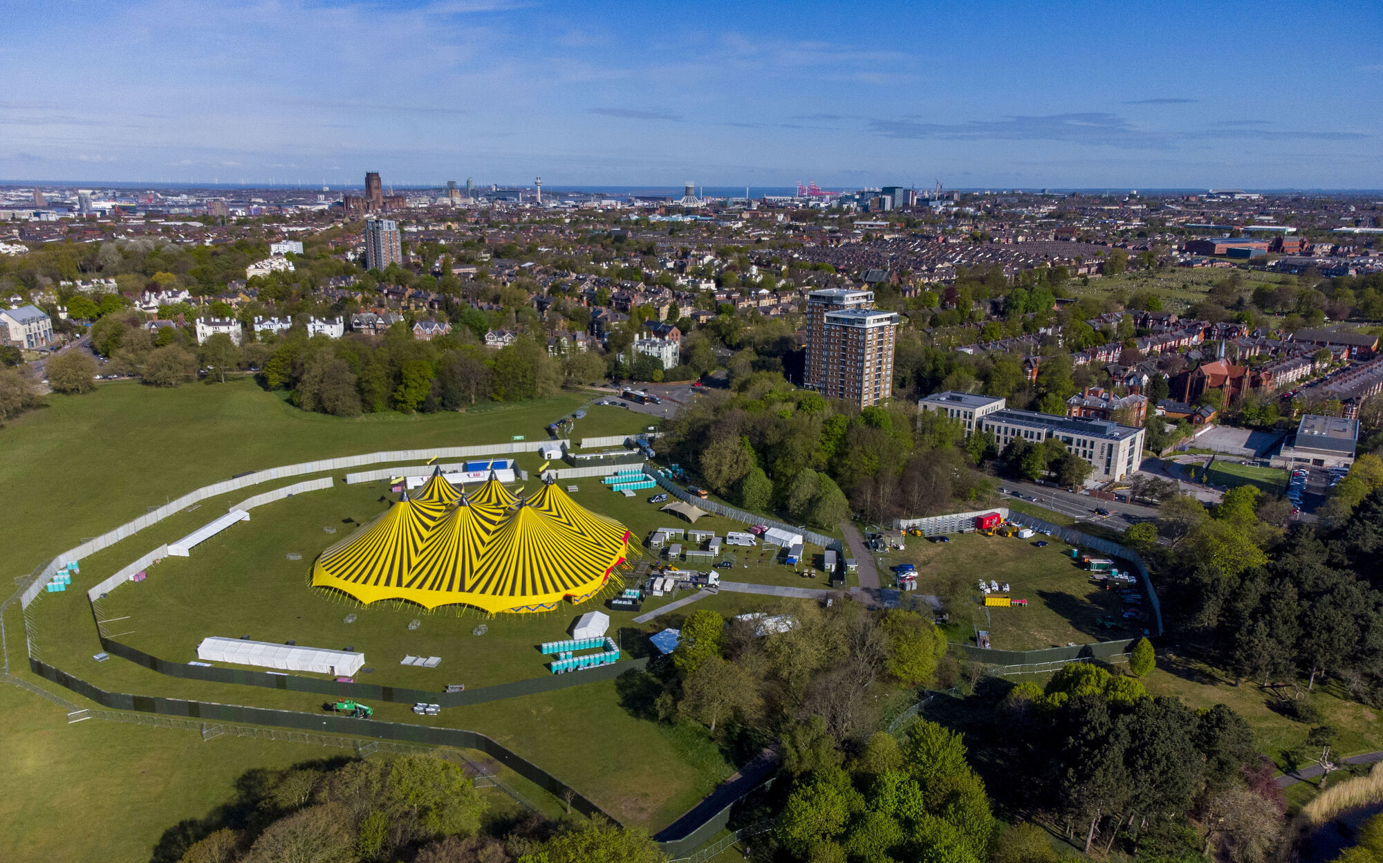 The Big Tent in Sefton Park, Liverpool, where test live music events took place in recent weeks. Picture: Peter Byrne/PA Wire