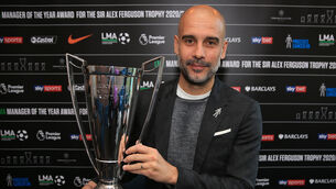 <p>Manchester City boss Pep Guardiola has been named the LMA manager of the year (PA)</p>
