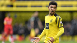 <p>Dortmund's Jadon Sancho: A target for Ole Gunnar Solskjaer, according to the Telegraph. Picture: AP Photo/Martin Meissner</p>