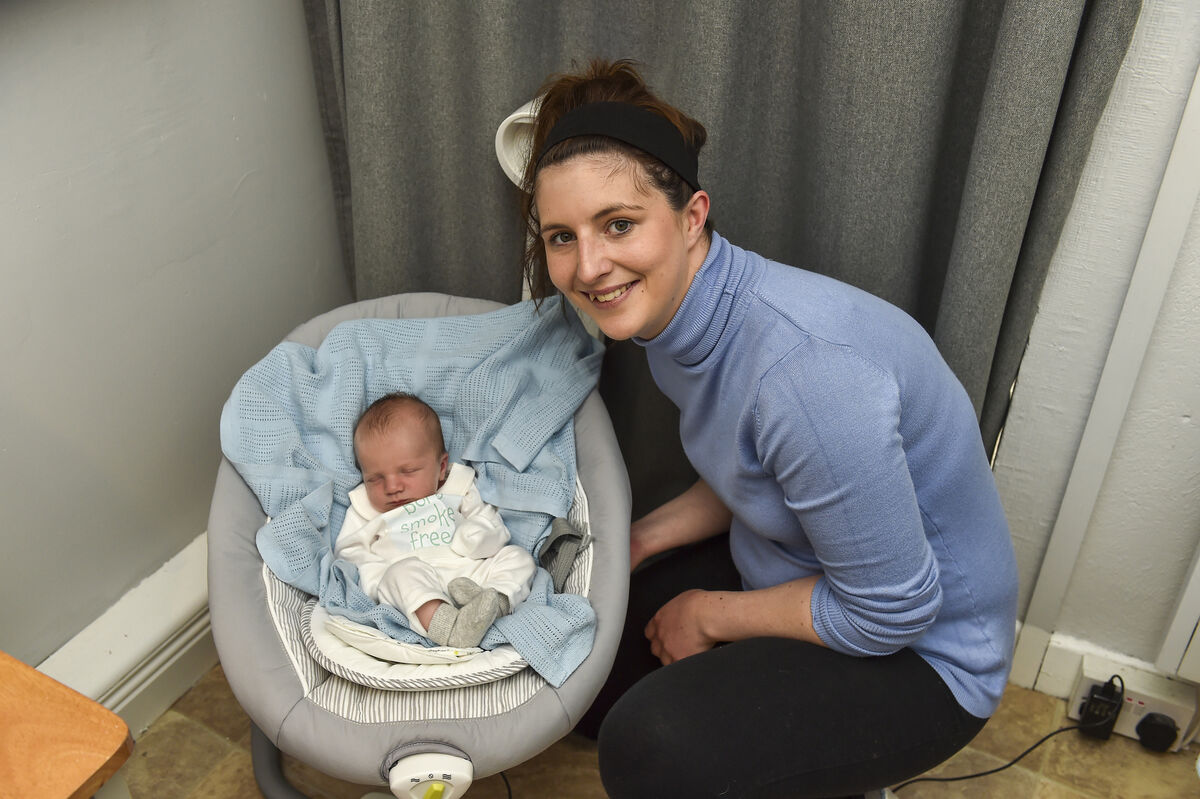  Meghann Drake and her week-old baby Shea at home in Millstreet, Co Cork. Picture: Dan Linehan