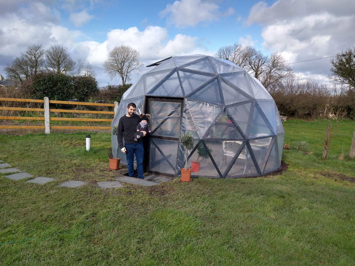 The Big DIY Challenge: Adrian Padden in Ballina, Co Mayo is building an impressive geodesic dome greenhouse from plans he found on the internet – the only problem is that they’re in Russian! 