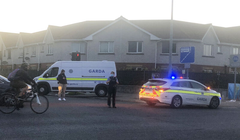  There was a heavy garda presence in the area throughout the evening/ Picture: Leah Farrell/RollingNews.ie
