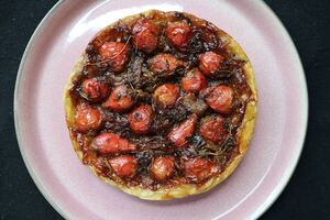 Baby beetroot tarte tatin