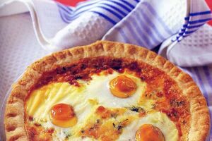 Ham and egg pie