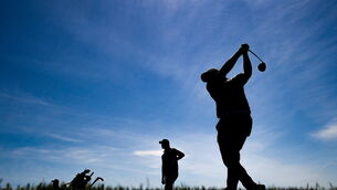 <p>James Sugrue, from Mallow, hits his tee shot on the 7th hole during day one of the Irish Challenge Golf at Portmarnock Golf Links in Dublin. <span class="contextmenu emphasis CaptionCredit">Picture: Ramsey Cardy/Sportsfile</span>
            </p>