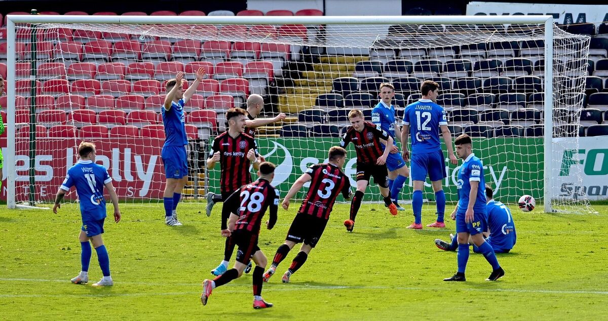 Ross Tierney of Bohemians celebrates after scoring his side's second goal. Picture: Ramsey Cardy/Sportsfile