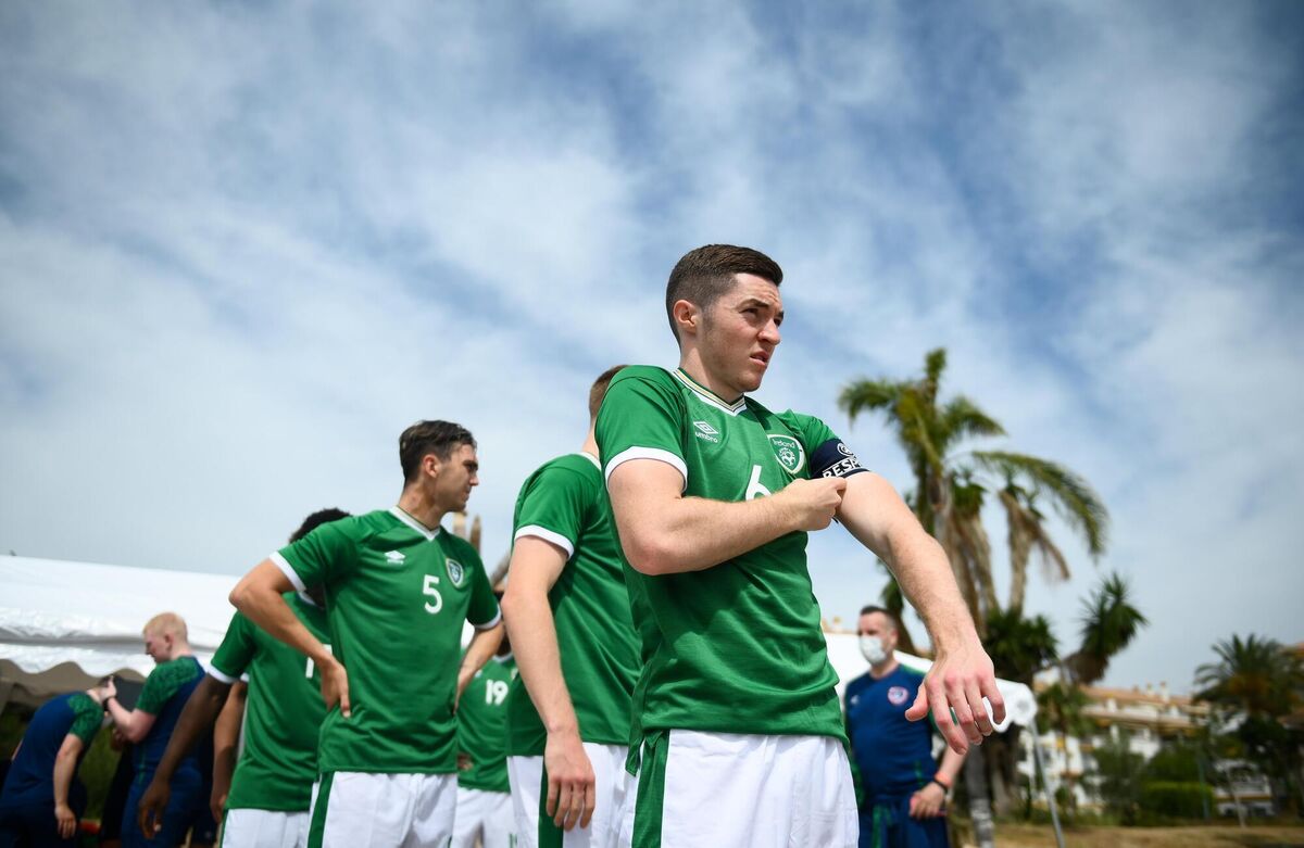 Republic of Ireland captain Conor Coventry before the U21. Picture: Stephen McCarthy/Sportsfile