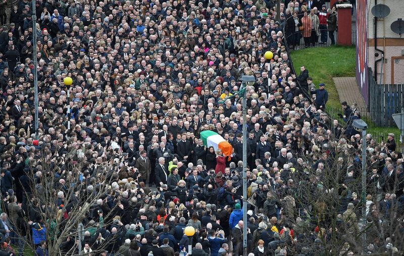 Martin McGuinness' funeral through the Bogside in Derry