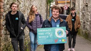 <p>Kevin Walsh with some of his supporters at the launch of his crowdfunding appeal. Picture: John Allen</p>