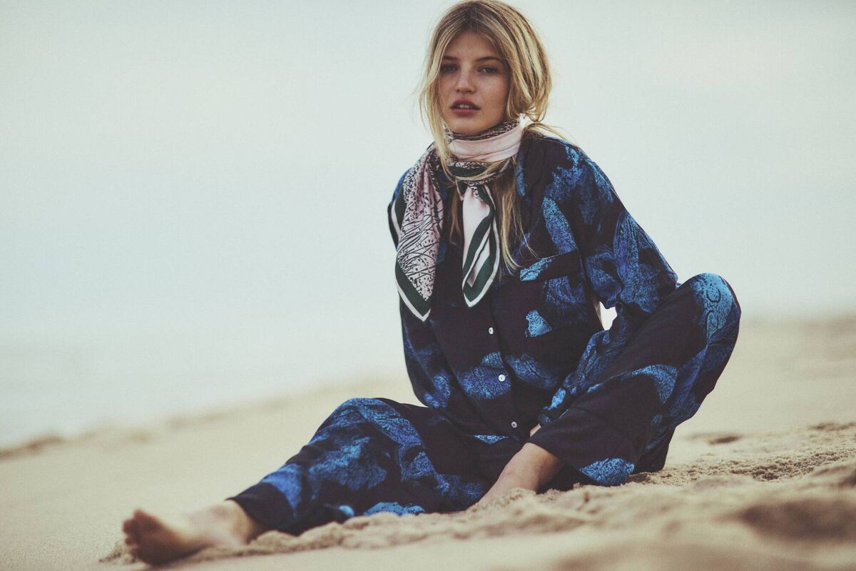 The collection features 100% silk and modal sets. The collection features 100% silk and modal sets.