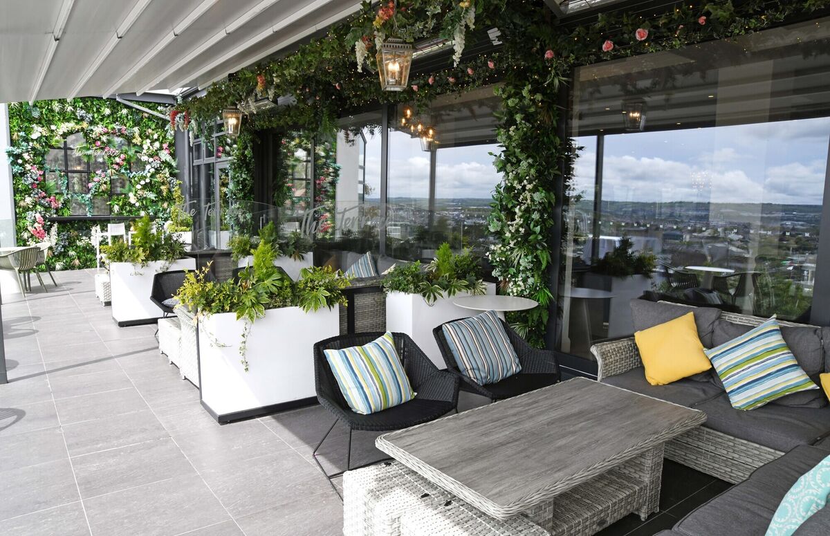 The panorama terrace at The Montenotte Hotel, Cork. Picture" Denis Minihane.