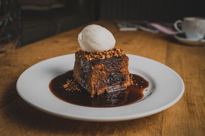 Mairead’s sticky toffee pudding with hazelnut toffee sauce