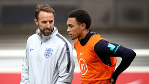 <p>Gareth Southgate (left) has named rent Alexander-Arnold in his squad for the European Championship (PA)</p>