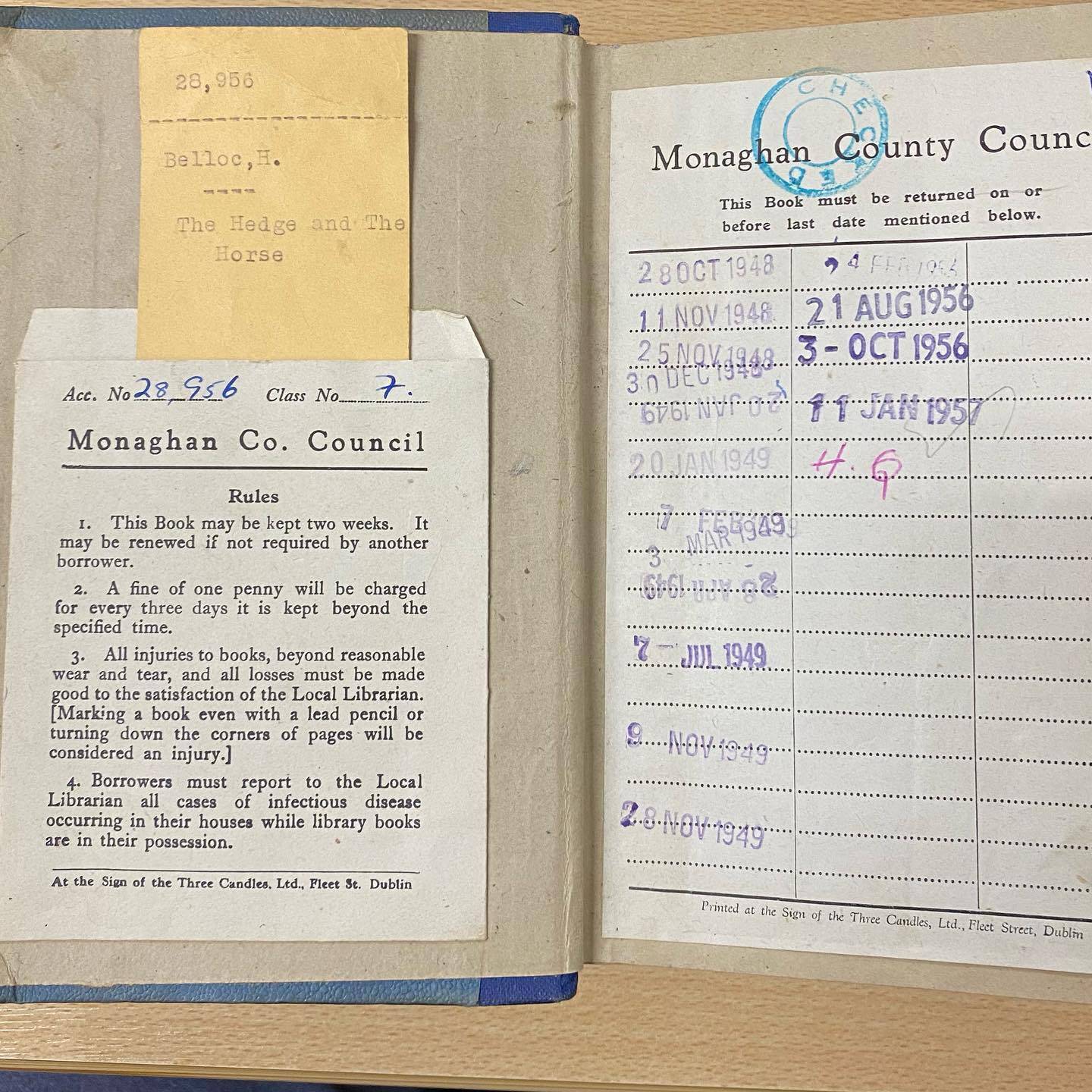 No late fee for overdue book returned to Monaghan library after 64 years