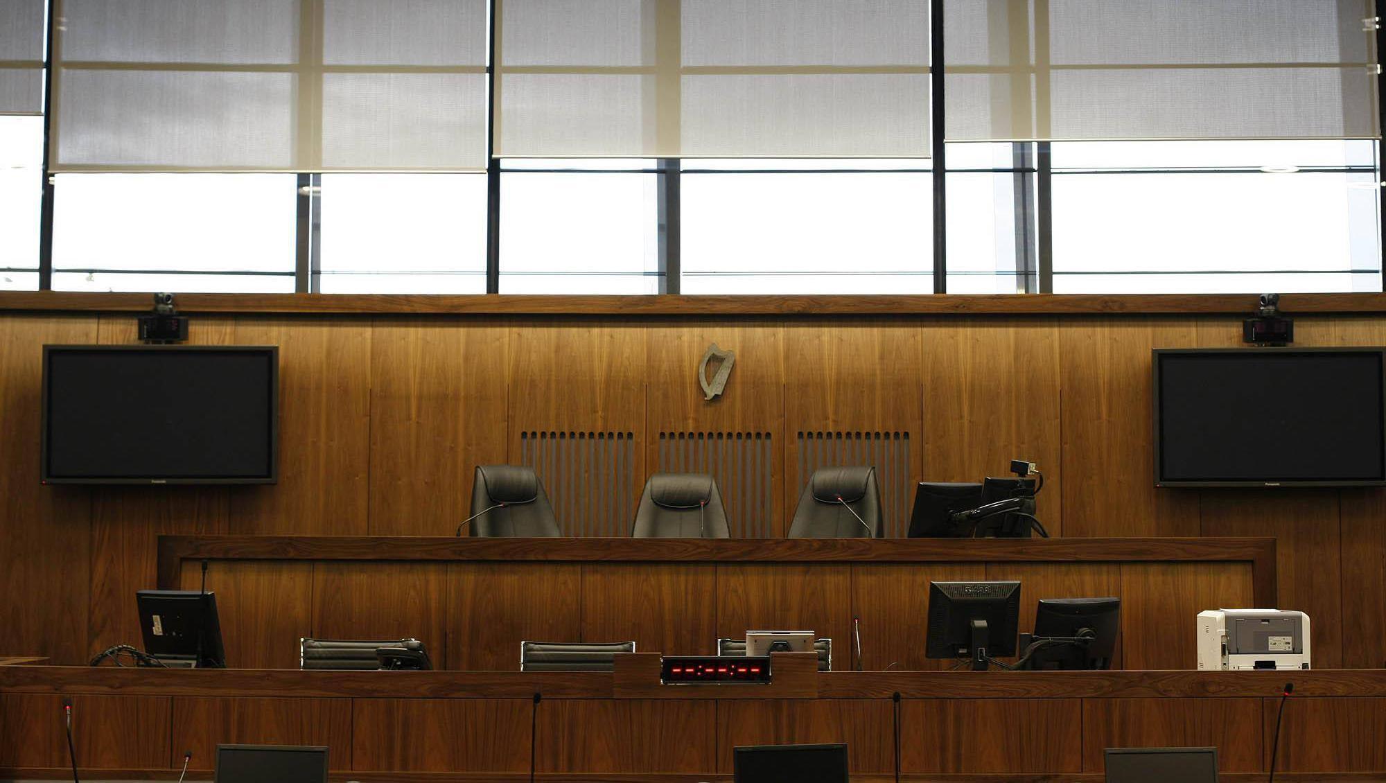 A general view of the judge's chairs in the Special Criminal Court. Picture: Niall Carson