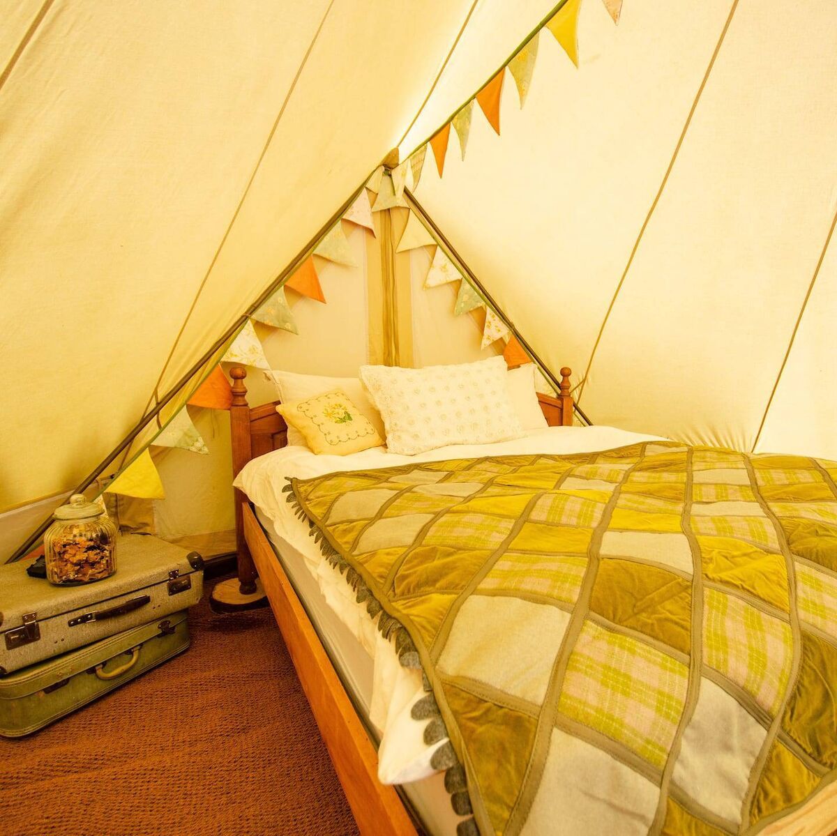 All the bedding on the king-size bed is organic. Picture: Airbnb