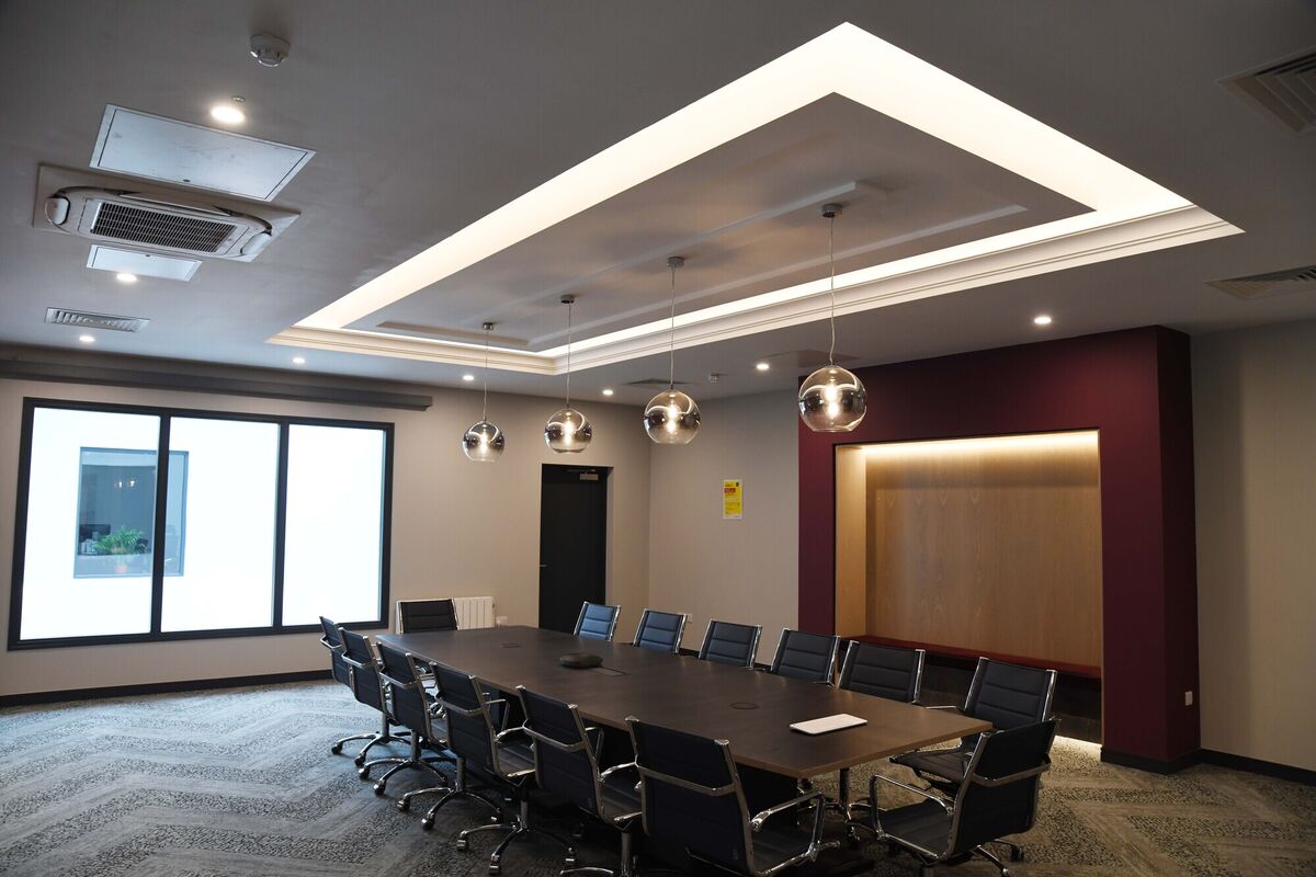 Boardroom at SCS's new premises at Doughcloyne Industrial Estate, Cork. Boardroom at SCS's new premises at Doughcloyne Industrial Estate, Cork.