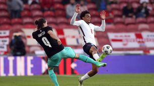 <p>England boss Gareth Southgate cast doubt over Trent Alexander-Arnold’s Euro 2020 hopes after the defender limped off towards the end of the warm-up friendly victory over Austria (Scott Heppell/PA)</p>