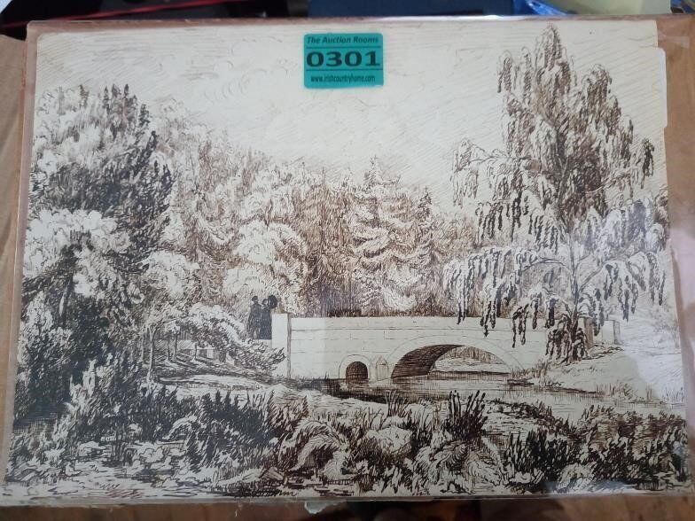 This unsigned 1840s pencil sketch "Bridge over the Awbeg River at Buttevant Castle" come under the hammer at Aidan Foley's auction online today.