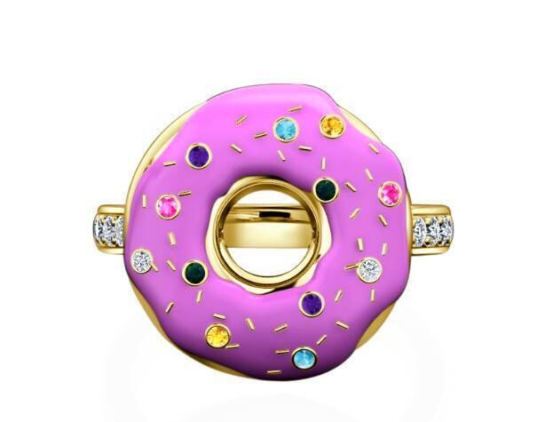 Steven Stone's diamond-encrusted donut day ring.