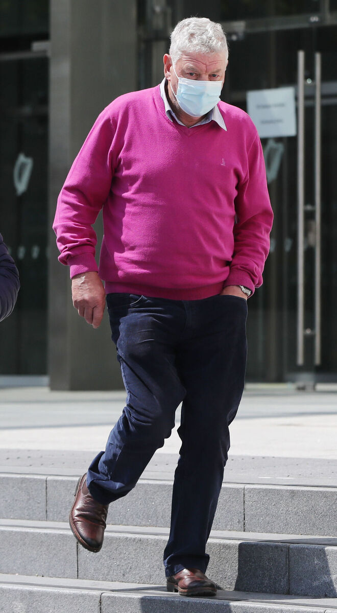 Luke O'Reilly leaving the Special Criminal Court in Dublin, where he was accused of false imprisonment and assault causing serious harm to Kevin Lunney. 