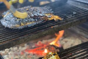 Paul McVeigh's barbecued monkfish