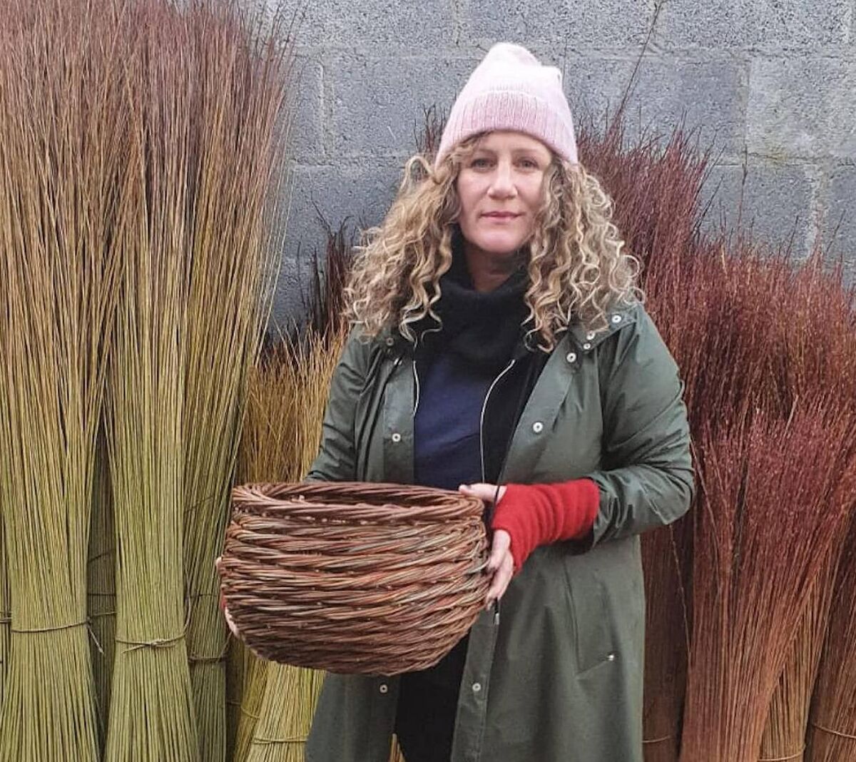 Sarah Jenkinson makes willow baskets in Galway