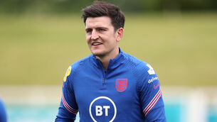 <p>Harry Maguire returned to training with England on Thursday. Picture: Nick Potts</p>