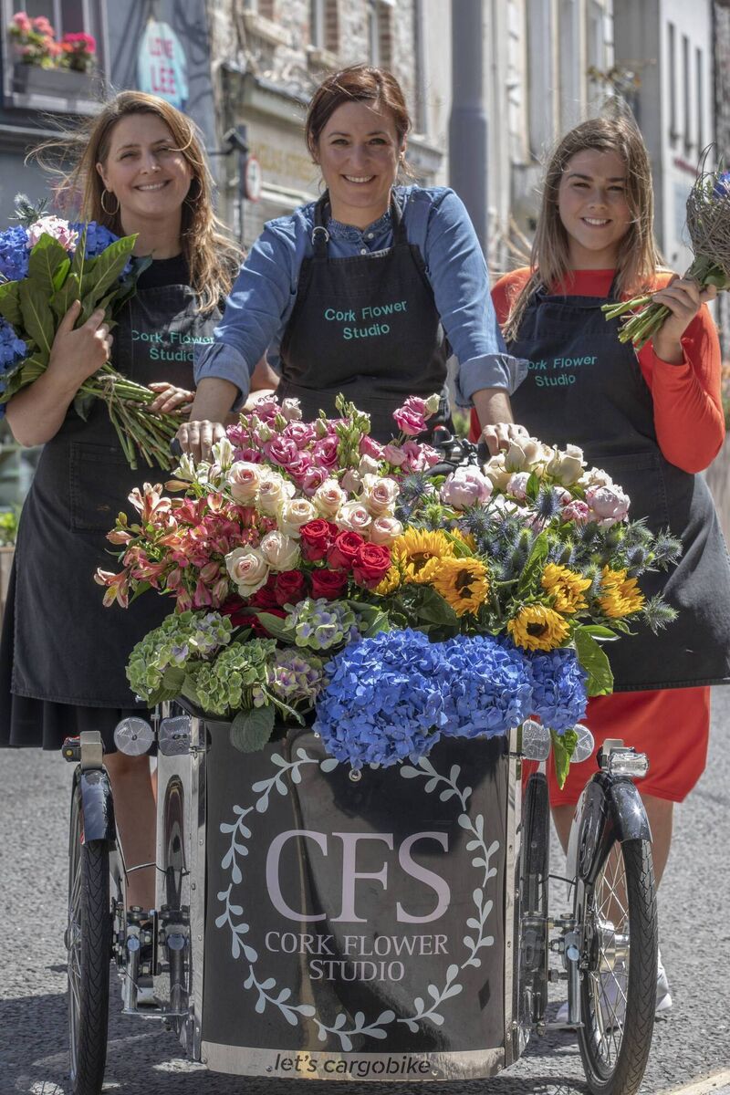 Justine Looney and her Cork Flower Studio team. Justine Looney and her Cork Flower Studio team.