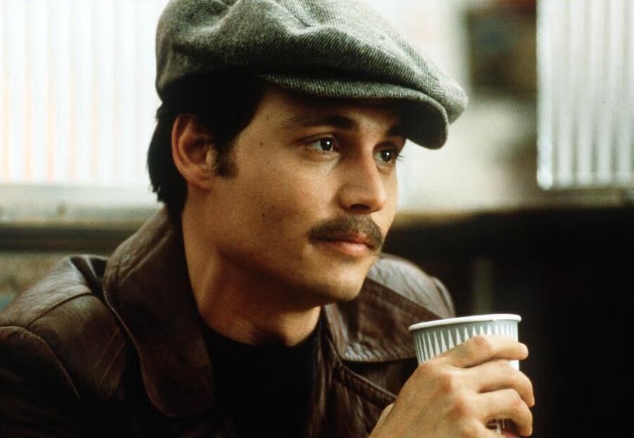 Johnny Depp in Donnie Brasco. Johnny Depp in Donnie Brasco.