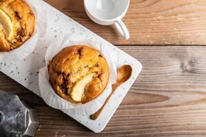 Gooseberry and apple muffins